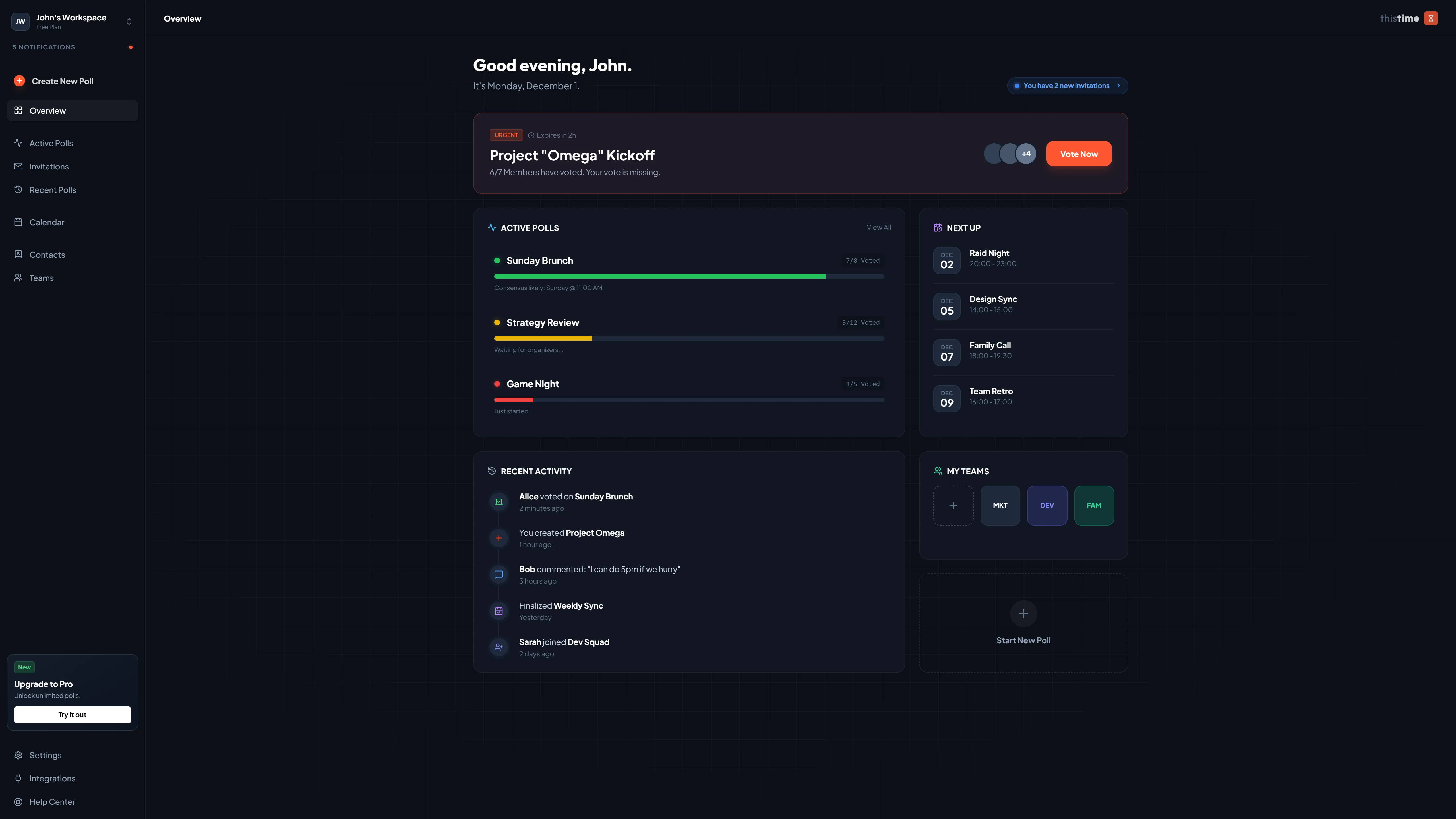 thisTime Dashboard Architecture